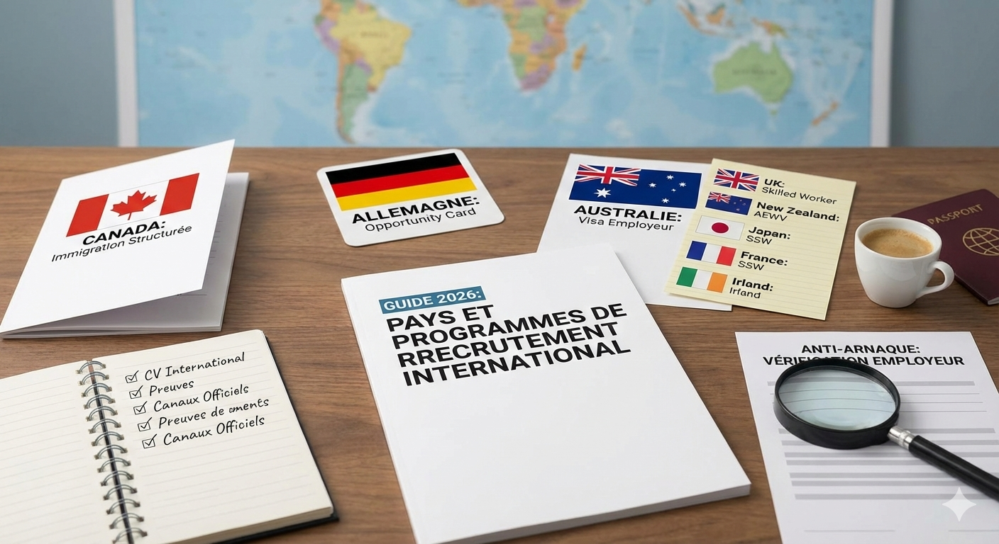 Pays qui recrutent des travailleurs étrangers : guide 2026 (où postuler, quels secteurs, quelles voies légales)
