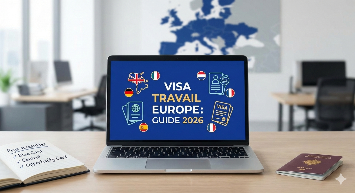 Visa travail Europe : pays les plus accessibles (2026) et méthode légale pour réussir