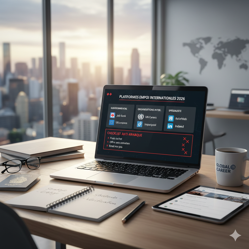 Plateformes fiables d’emploi international : le guide complet 2026 (où chercher, comment vérifier, comment postuler)